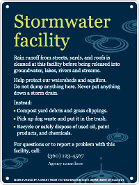 stormwater facility sign