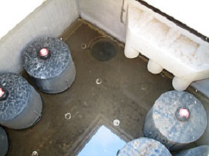 A stormwater filter vault.