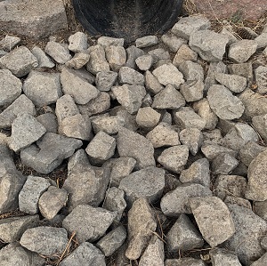 riprap in a stormwater facility