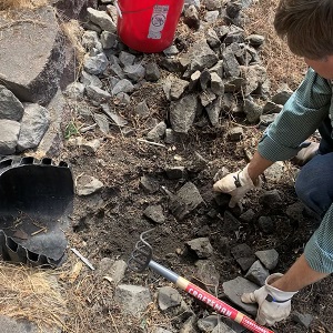 removing riprap rocks 