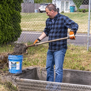 bagging sediment in sediment trap